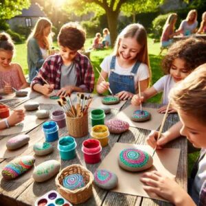Idées d'animations en accueil de loisirs : Atelier peinture sur galets