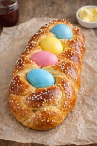 Brioche tressée de pâques