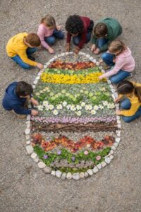 Création collective oeuf de Pâques en ALSH