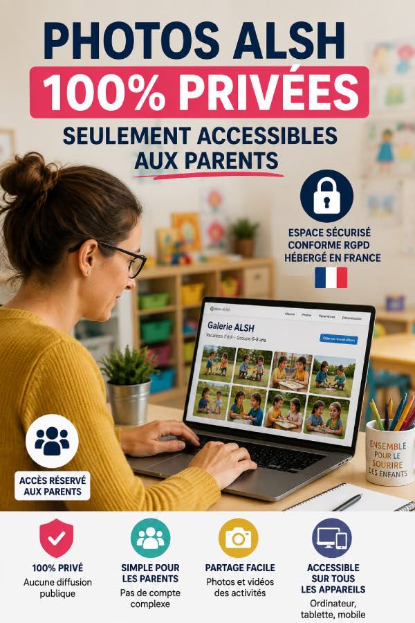 Partage sécurisé de photos ALSH et familles
